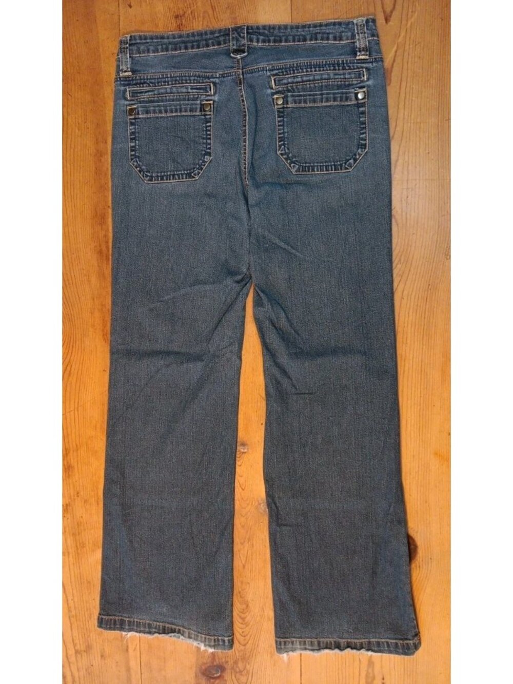 Vtg Riders Copper Jeans Junior 11/12 M Rivet Straight Wide Leg 90s Stretch Retro